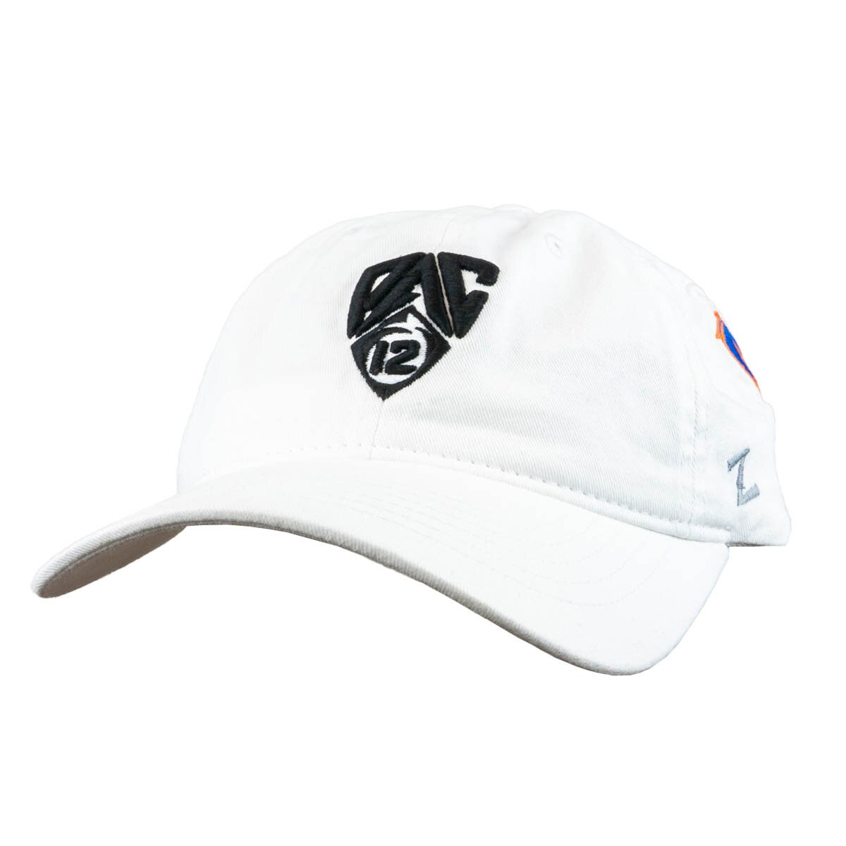 Pac 12 team embroidered all over zephyr white adjustable cap